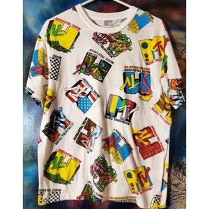 MTV 90s themed Men's Classic Retro Large Shirt